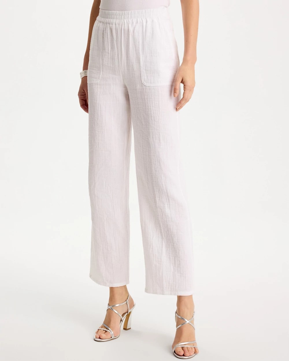 Cotton Gauze Tapered Crop Pant - US 7725