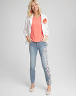 So Slimming® Embroidered Girlfriend Ankle Jeans - US 7570