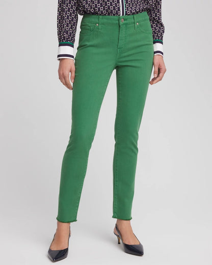 Girlfriend Fray Hem Ankle Jeans - US 8708
