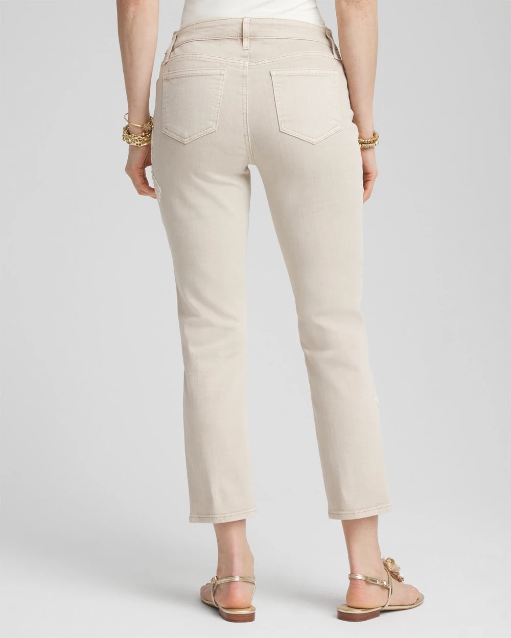 So Slimming® Sequin Girlfriend Cropped Jeans - US 6277