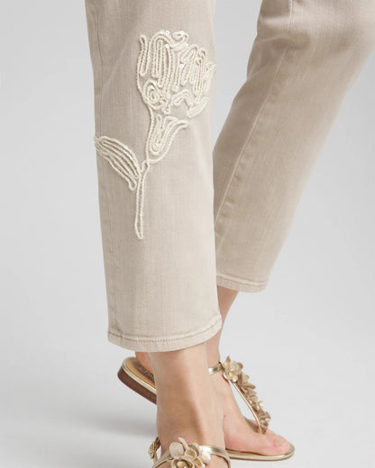 So Slimming® Sequin Girlfriend Cropped Jeans - US 6277