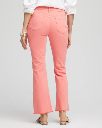 Girlfriend Fray Hem Kick Flare Jeans - US 3849