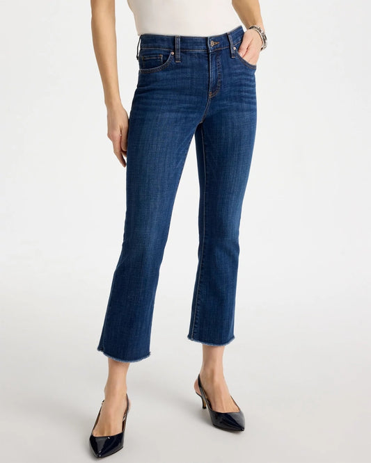 Girlfriend Fray Hem Kick Flare Jeans - US 8394