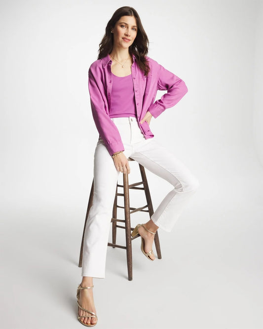 Cropped Girlfriend Kick Flare Jeans - US 0414