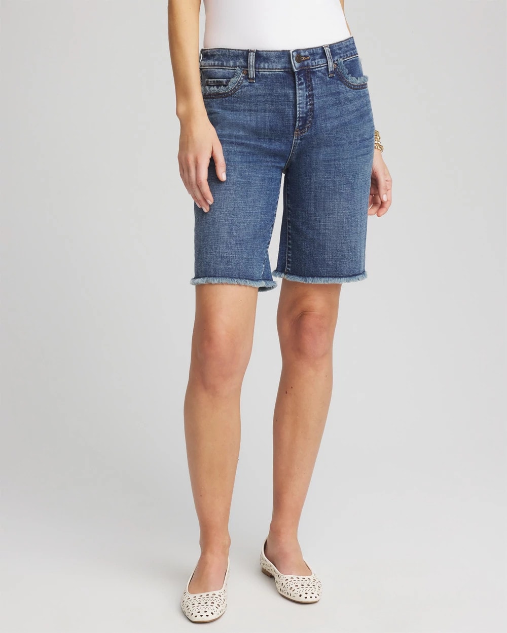 So Slimming® Girlfriend Frayed Jean Shorts - US 2006