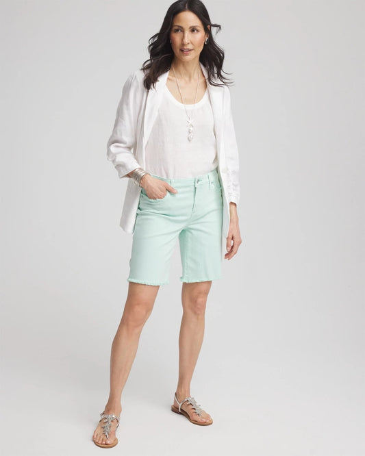 Girlfriend Fray Hem Shorts - US 1779