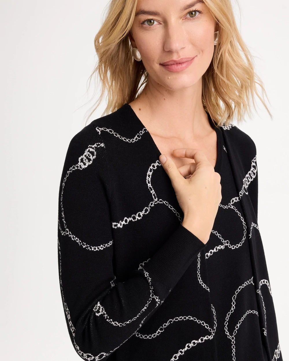 Ella Gilded Long-Sleeve Cardigan - US 9996