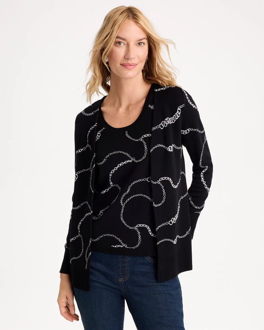 Ella Gilded Long-Sleeve Cardigan - US 9996