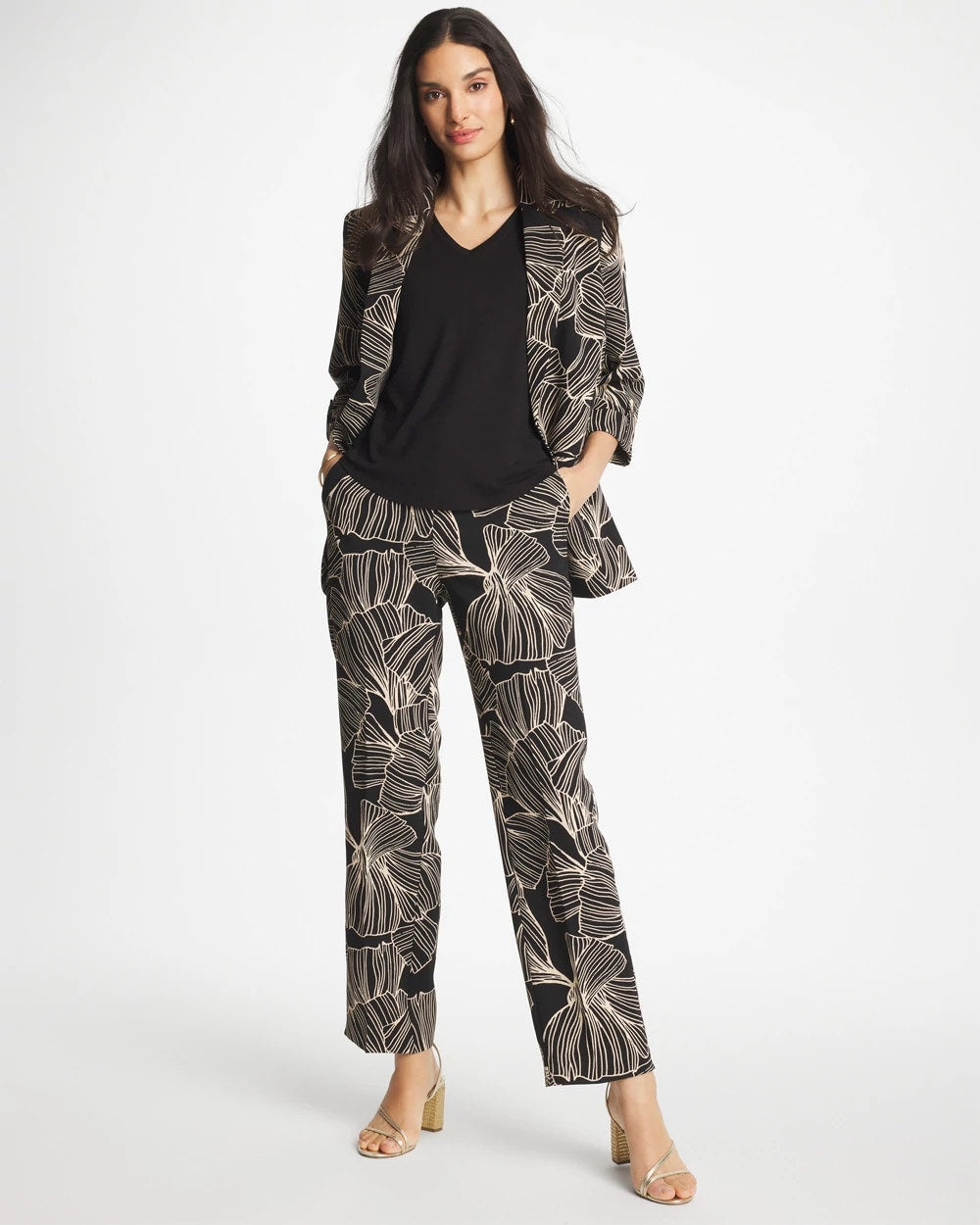 Ginkgo Crepe Tapered Ankle Pants - US 6618