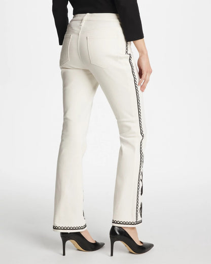 Ginkgo Girlfriend Cropped Flared Jeans - US 8388
