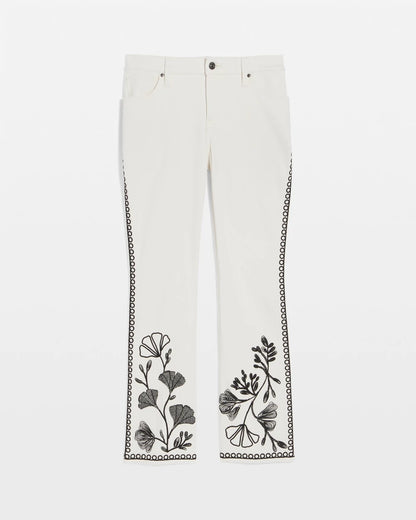 Ginkgo Girlfriend Cropped Flared Jeans - US 8388