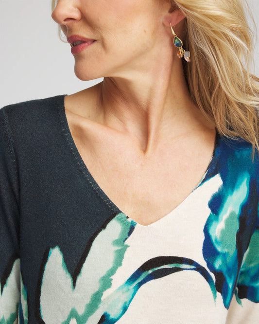 Ella Glacier V-Neck Pullover - US 3103