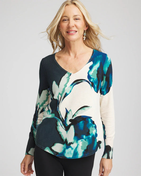 Ella Glacier V-Neck Pullover - US 3103