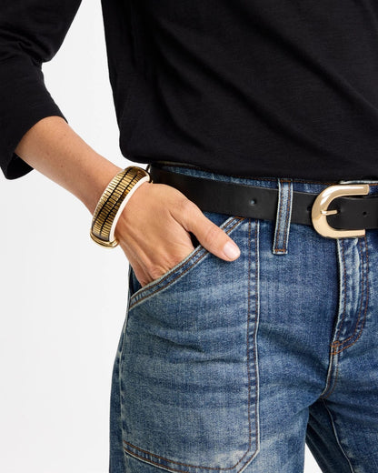 Animal Print Golden Hinge Bracelet - US 9843