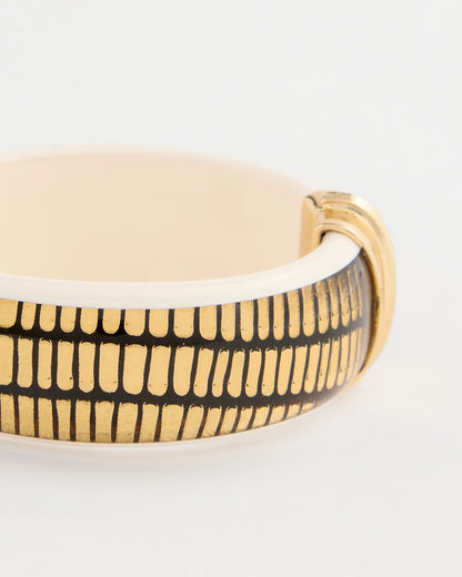 Animal Print Golden Hinge Bracelet - US 9843
