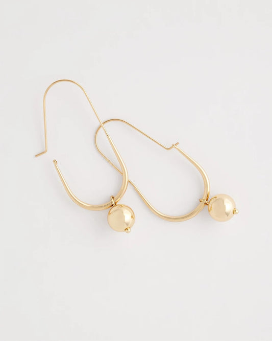 Gold Bead Threader Earrings - US 7321