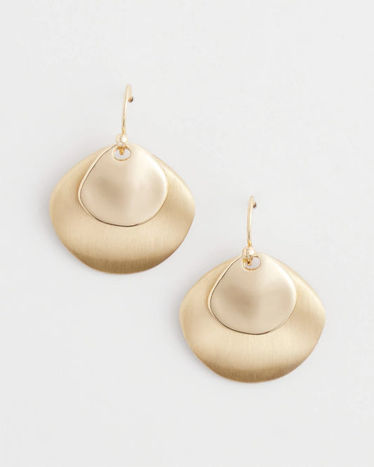 Gold Drop Earrings - US 7351
