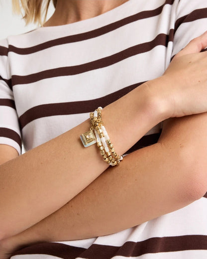 Set of 3 Pearl Treasure Stretch Bracelets - US 5650
