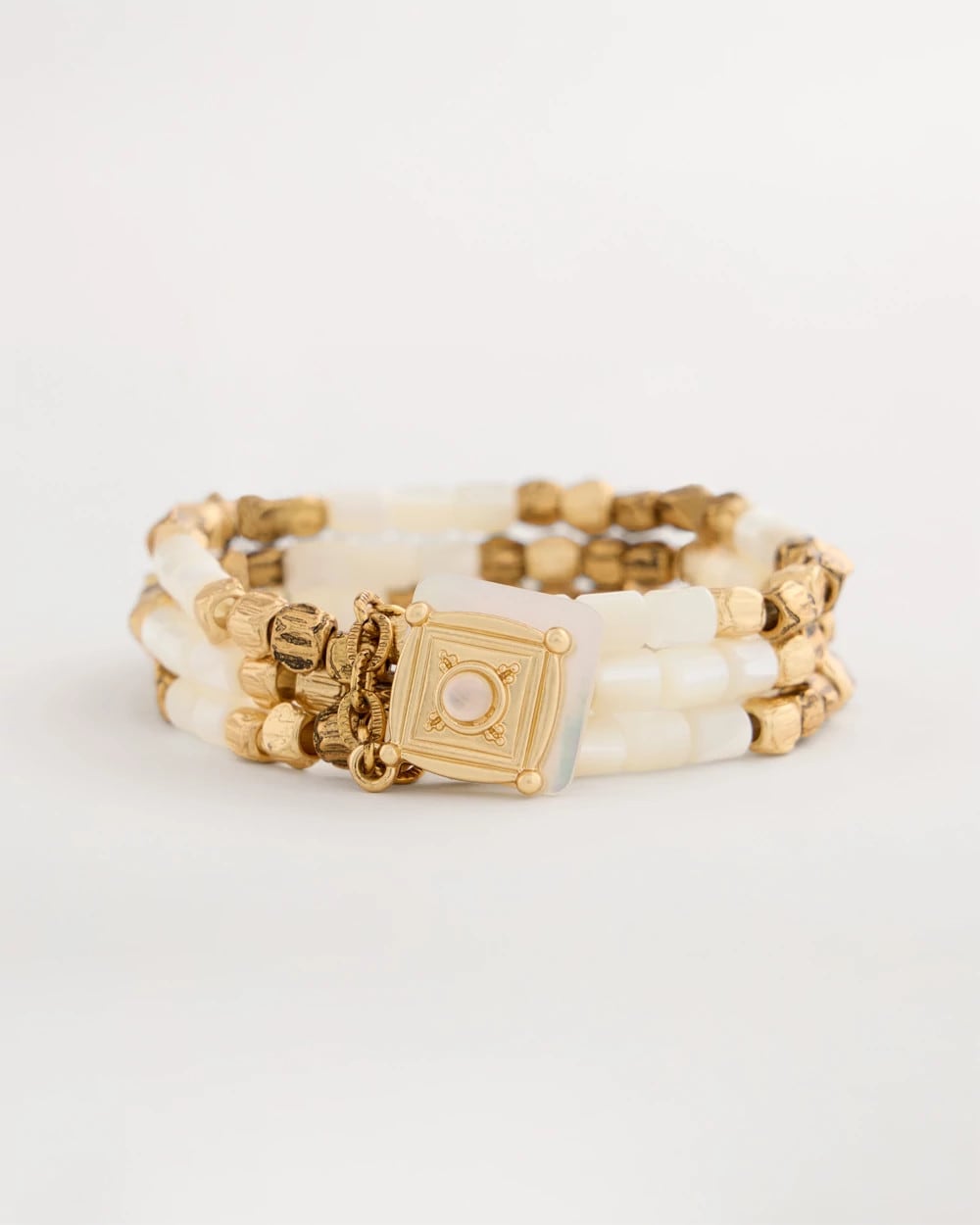 Set of 3 Pearl Treasure Stretch Bracelets - US 5650