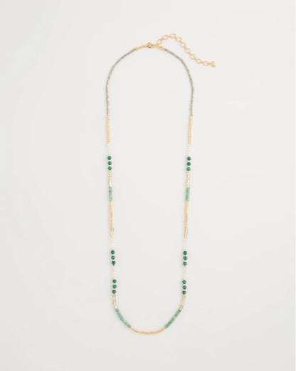 Beaded Long Necklace - US 2163
