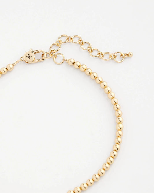 Golden Beaded Necklace - US 4621