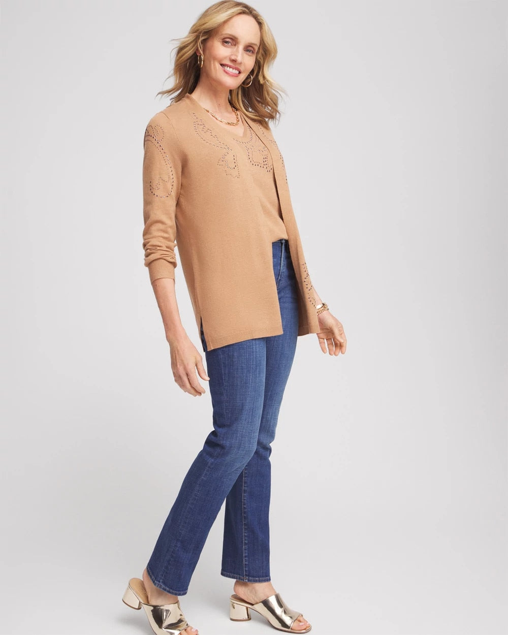 Floral Heatset Cardigan - US 2349