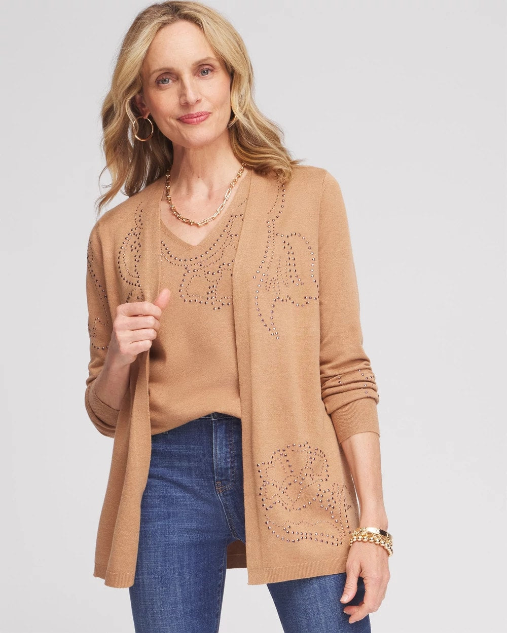 Floral Heatset Cardigan - US 2349