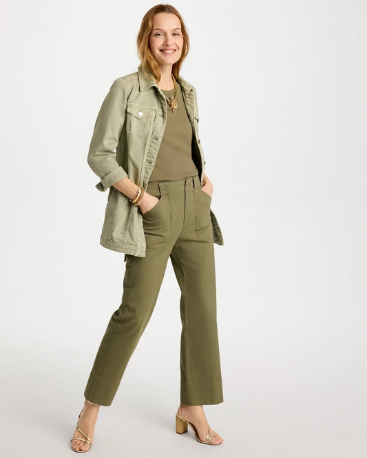 High Hem Straight Crop Pants - US 6433