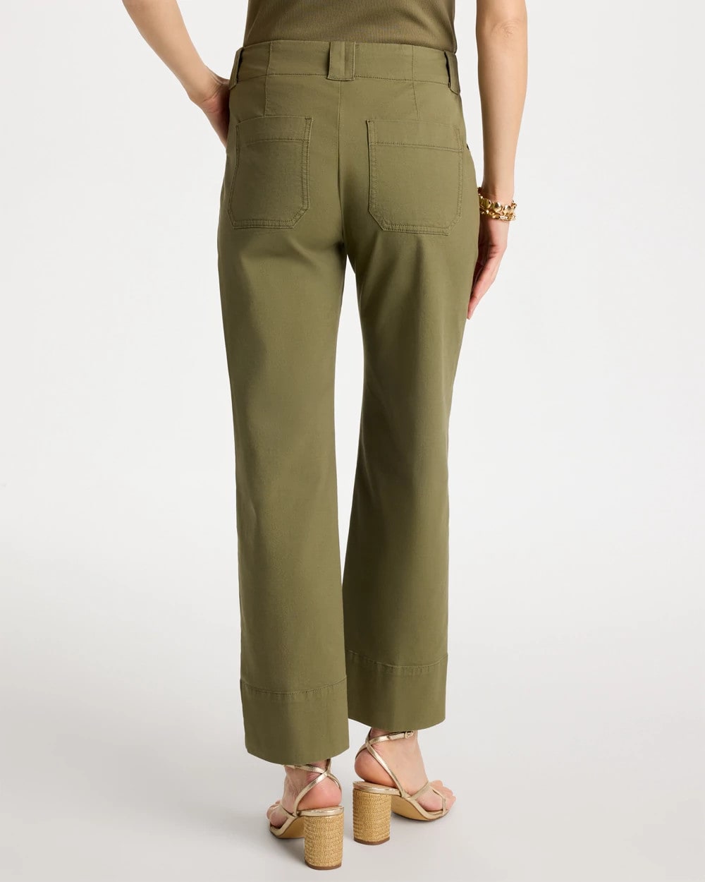High Hem Straight Crop Pants - US 6433