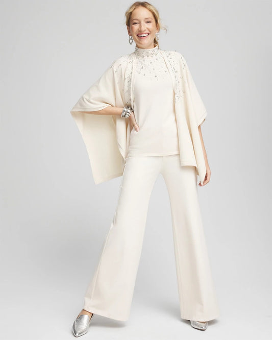 High Rise Wide Leg Ponte Pants - US 5729