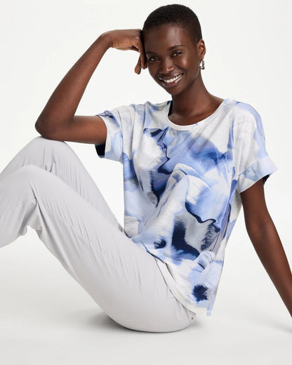 Zenergy® Placed Print Drop Shoulder Tee - US 7947