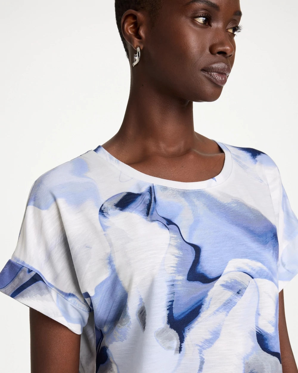 Zenergy® Placed Print Drop Shoulder Tee - US 7947