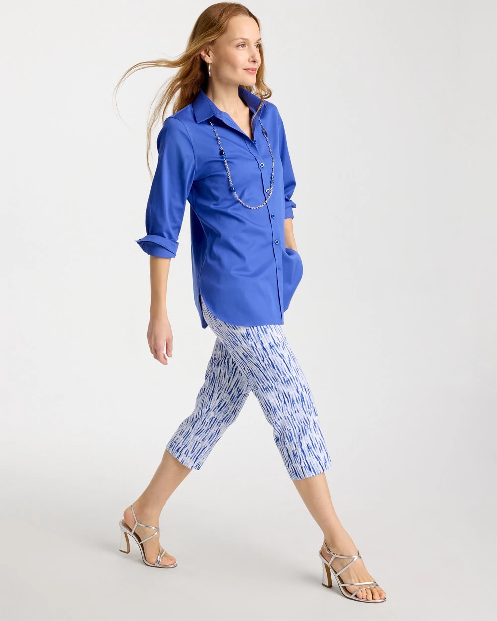 Brigitte™ Slim Infinite Lines Capri Pants - US 4867