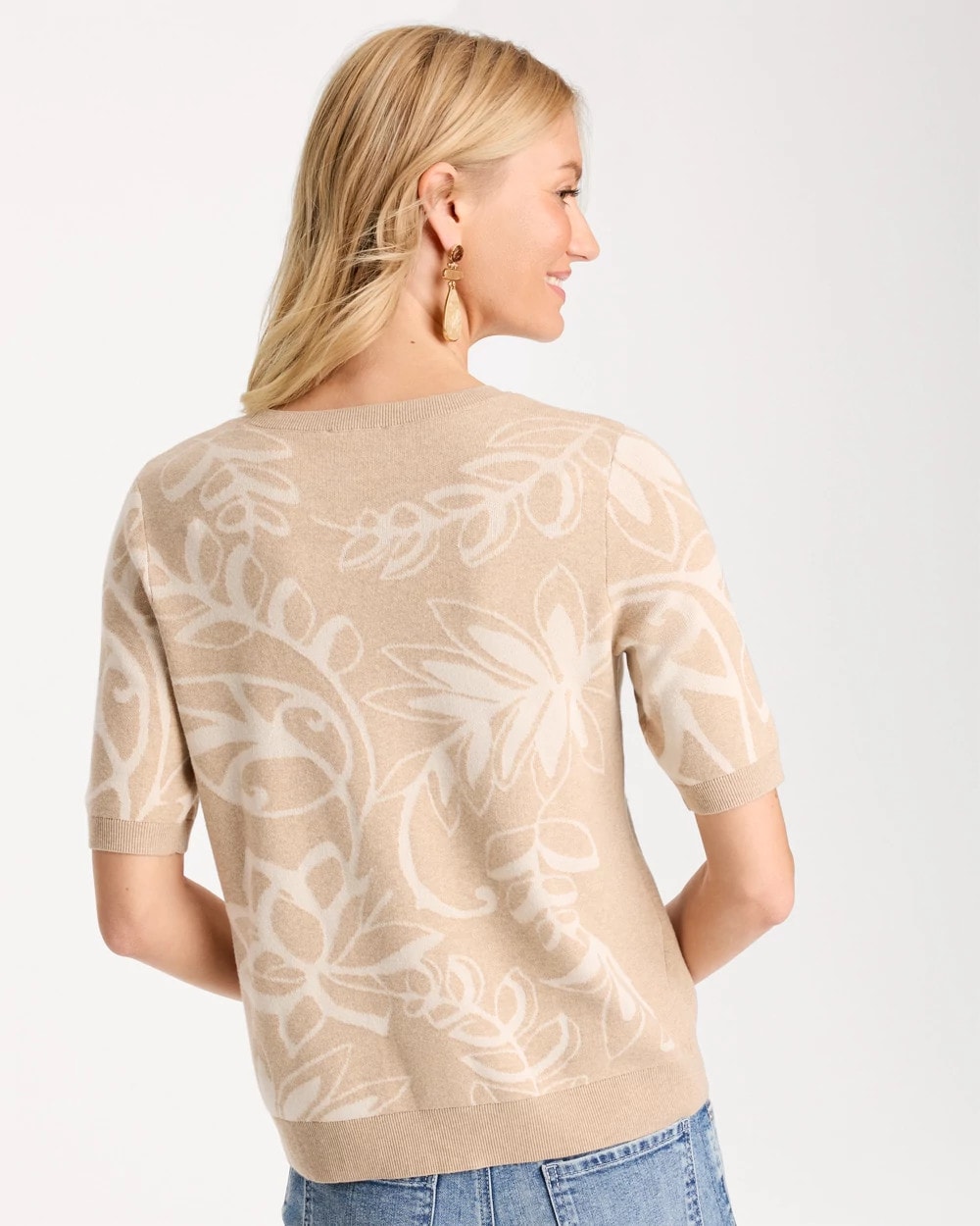 Ella Soutache Short-Sleeve Sweater - US 6488
