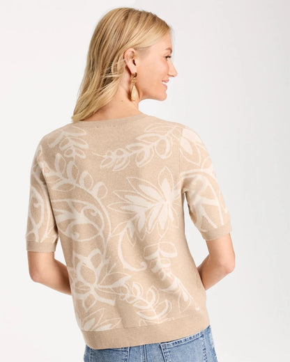 Ella Soutache Short-Sleeve Sweater - US 6488