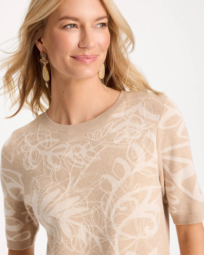 Ella Soutache Short-Sleeve Sweater - US 6488