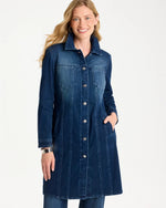 Knit Denim Elongated Topper - US 2737