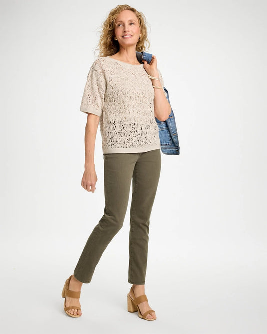 Cotton-Blend Dolman Pullover Sweater - US 3857