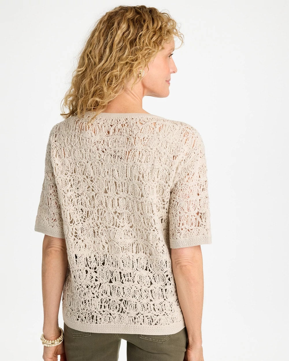 Cotton-Blend Dolman Pullover Sweater - US 3857