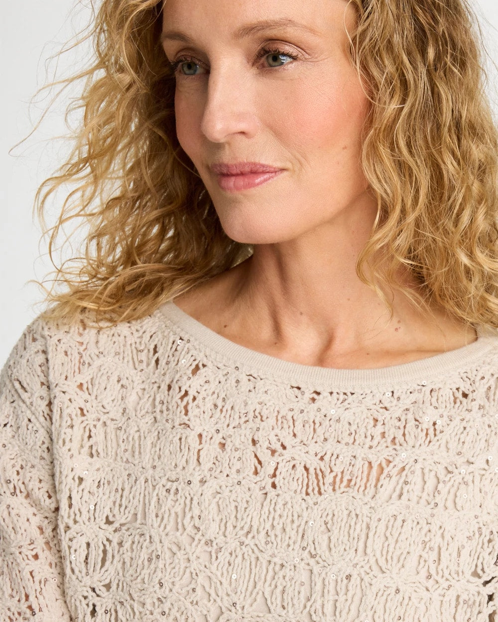 Cotton-Blend Dolman Pullover Sweater - US 3857