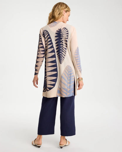 Long Leaf Print Summer Romance Cardigan - US 0940