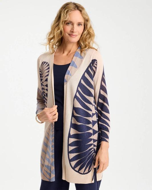 Long Leaf Print Summer Romance Cardigan - US 0940