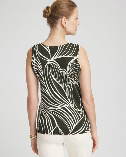 Leaf V-neck Sweater Tank - US 8043