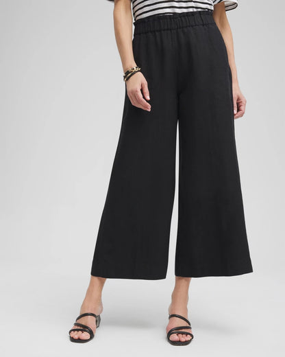 Linen Culotte Pants - US 6308