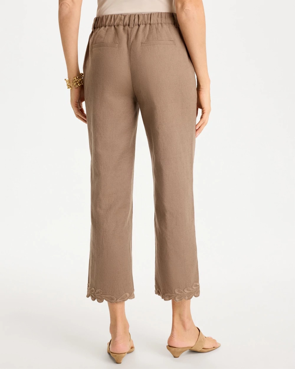 Linen Fly Front Pants - US 7282