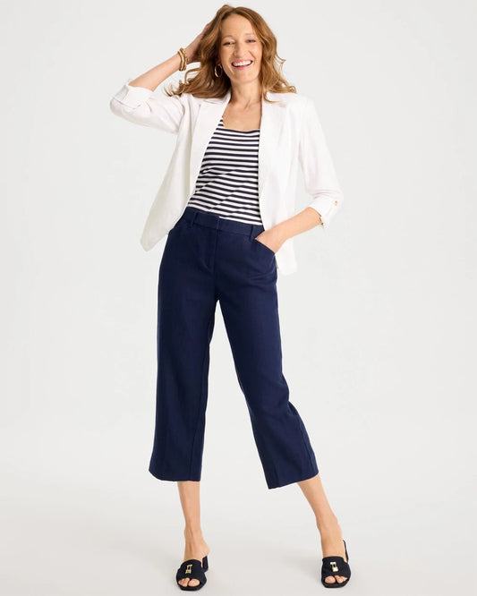 Linen Fly Front Pants - US 8073