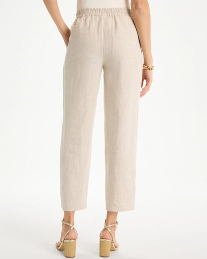 Linen Straight Tapered Ankle Pants - US 0675