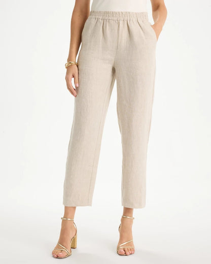 Linen Straight Tapered Ankle Pants - US 0675