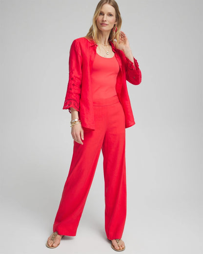 Linen Stretch Relaxed Pants - US 5595