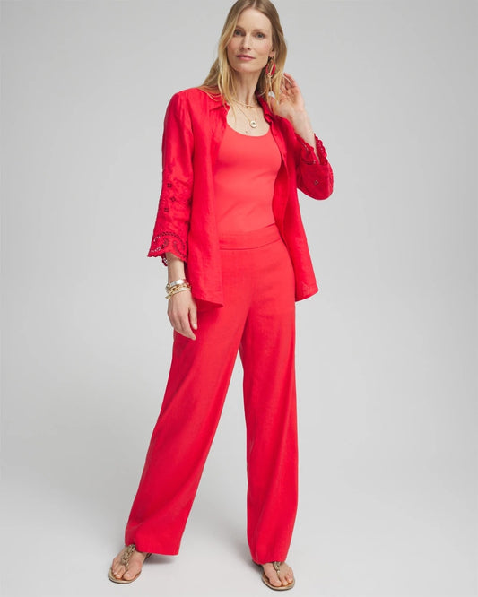 Linen Stretch Relaxed Pants - US 5595